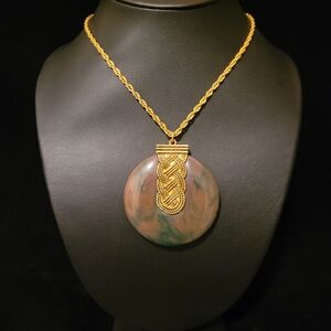 Estate Vintage Khara Max Factor Creme Perfume Pendent Necklace